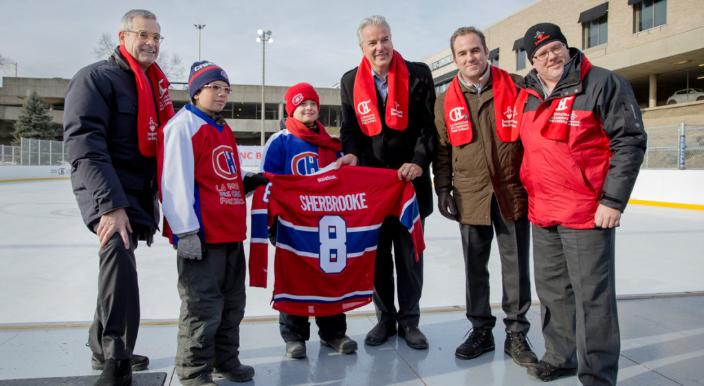 Inauguration de la 8e patinoire BLEU BLANC BOUGE à Sherbrooke